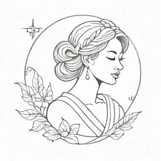 Virgo Japanese Style Portrait