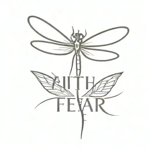 Faith Over Fear Dragonfly