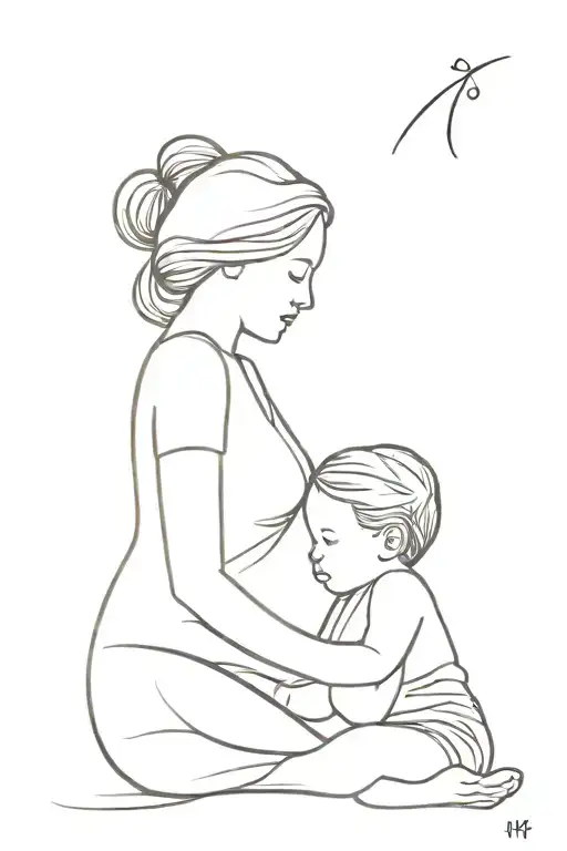 Mother And Child Tattoo