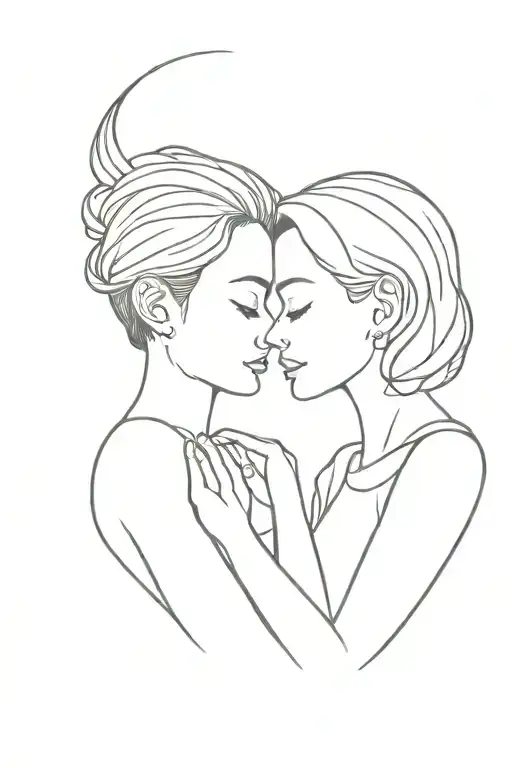 Mom And Son Tattoo Design