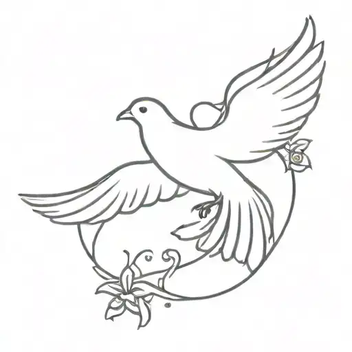Dove And Cross Wrapped