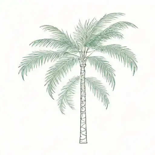 Queen Palm Tree Growing