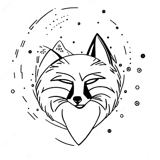 Sleeping Fox On A Cresent Moon