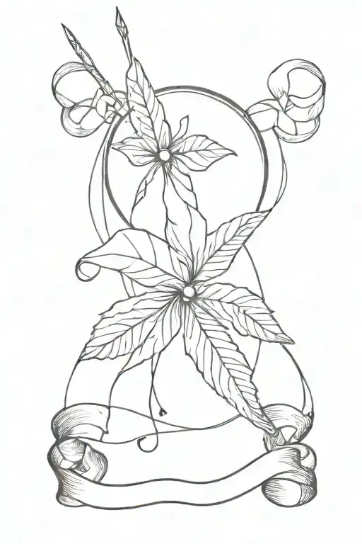 Dart With Ribbon For Flight