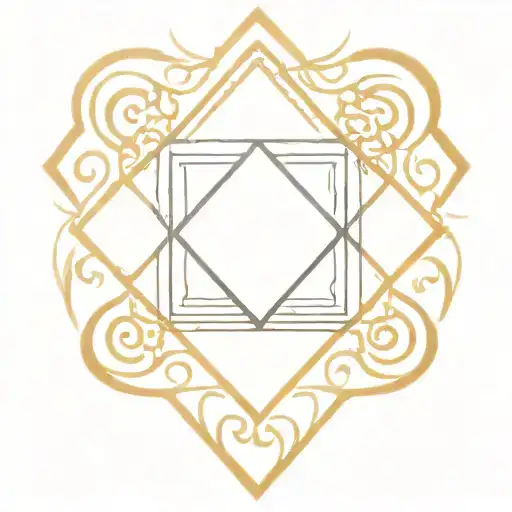 Rhombus Lace With Center Fire Sub Symbol Combined