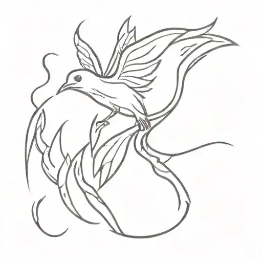 Dove Blazing In Fire