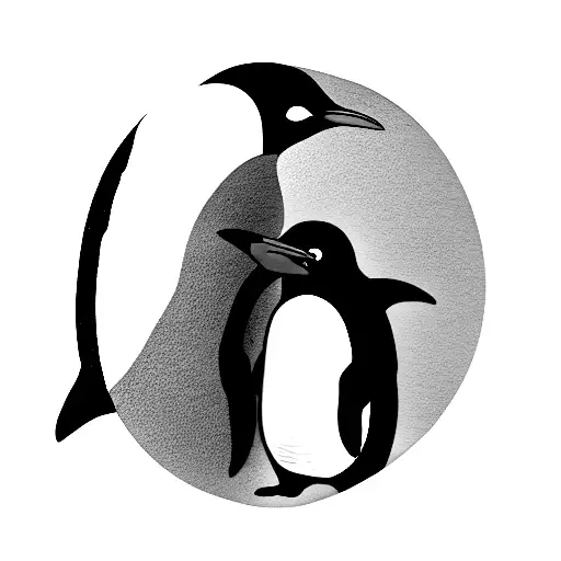 Mom Penguin Son Penguin