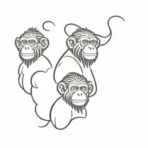 3 Wise Monkeys Diffrent Monkey For Each Person