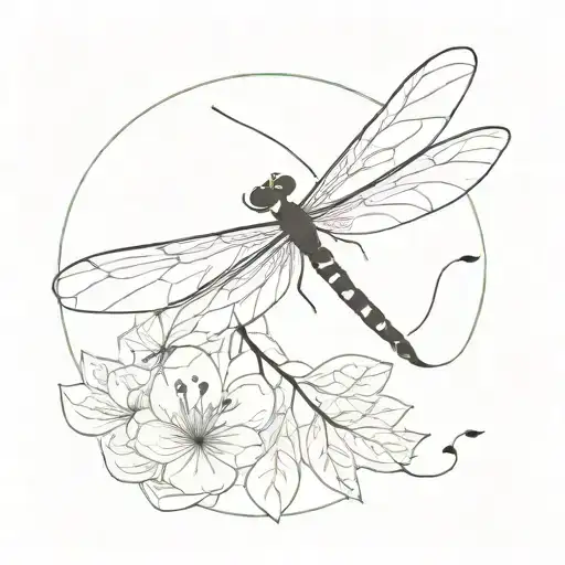 Black And White Dragonfly