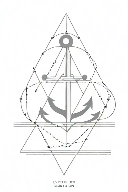 Anchor And Triangle With Coordinates