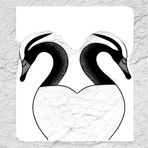 White Swan And Black Swan Mixed