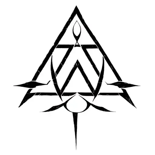 Valknut Symbol Tattoo Neotribal Necro In Upper