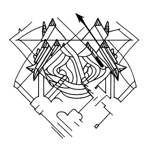 Arrow Fine Line With Dog