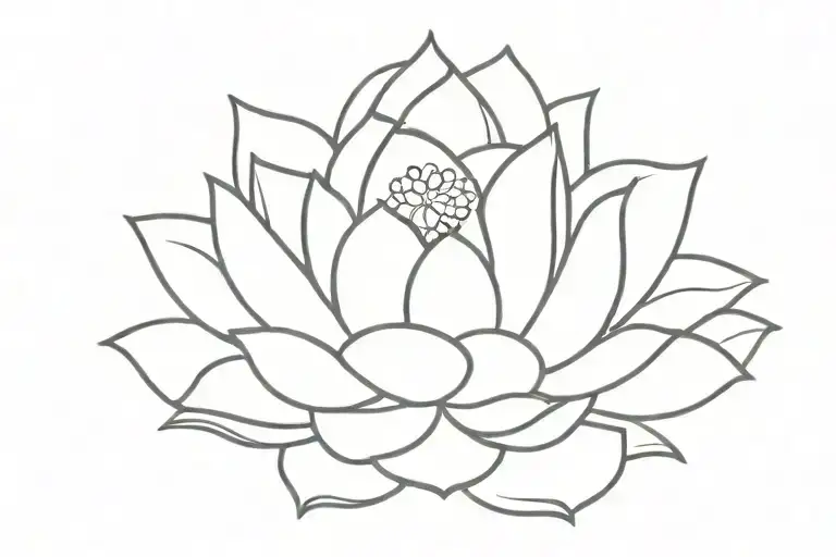 Lotus Flower Outline