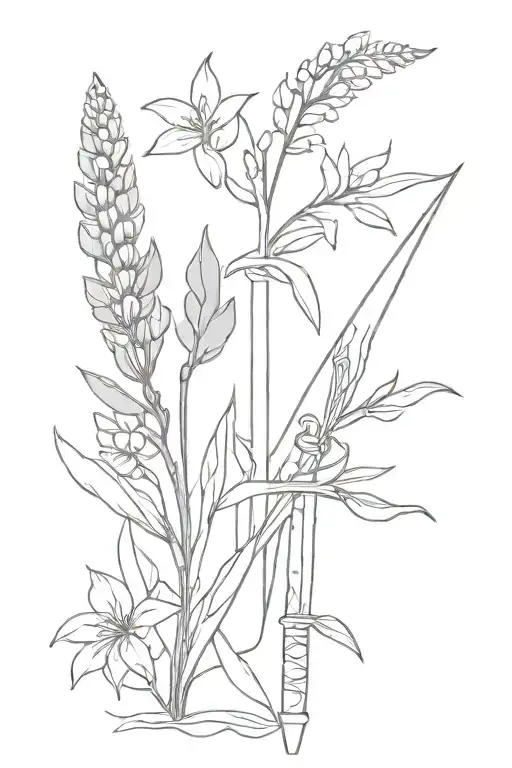 Sword With Lupins