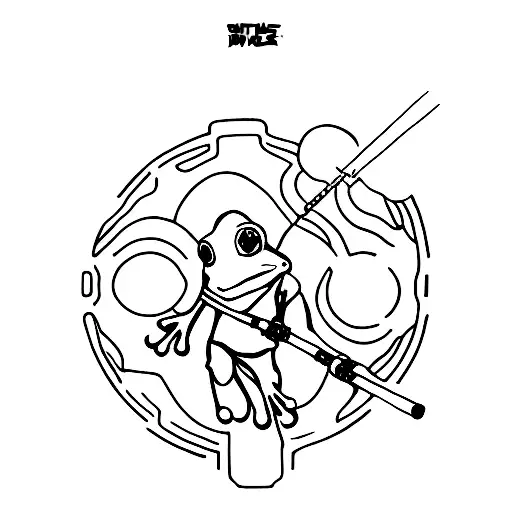 Frog Jedi With Lightsaber