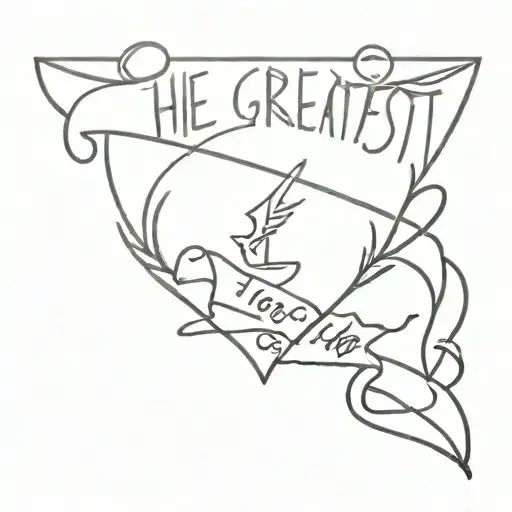 Trophy With Engraving Of 'The Greatest' And Below In Smaller Writing 'For All My Love And Patience'