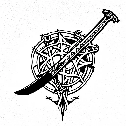 Game Of Thrones Sword Travel Theme For Arm Back Subtle