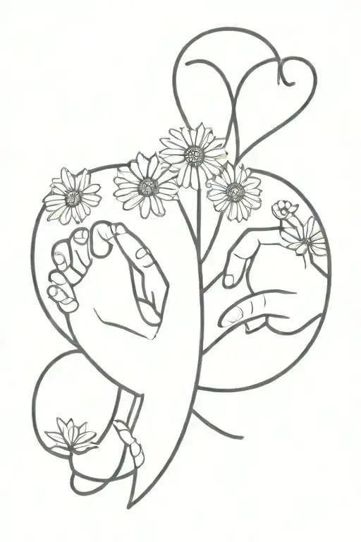 I Love You In Sign Language With Daisies And Infinity