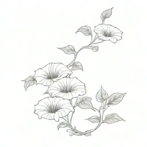 Single Vine Of Morning Glory