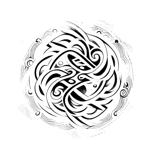 Ocean Wave With Om Symbol