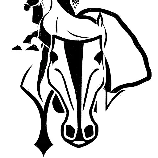 Arab Knight On A Rearing Horse