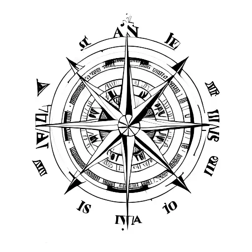 Compass With Birthdate And Fish