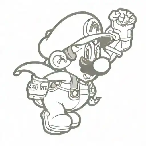 Mario Tattoo Design