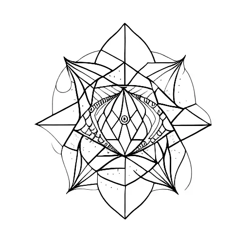 Create A Wrist Tattoo That Is Abstract Flowy Lines In The General Shape Of Triangle