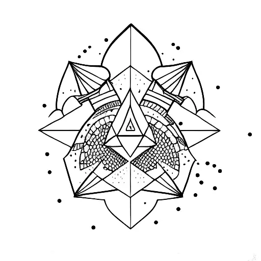 Create A Wrist Tattoo That Is Abstract Mountains