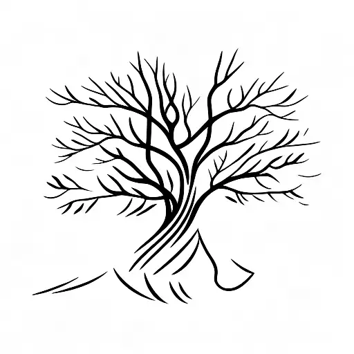 Canoe Paddle With Tree