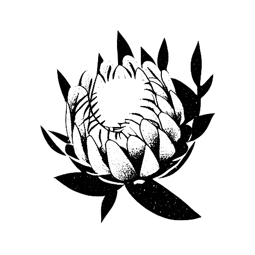 Minimal Gaia Mother Earth Leaves Protea