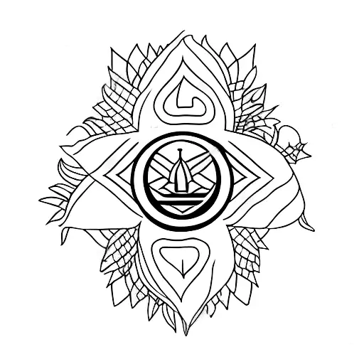 Annapurna Mountain With Nepalese Prayer Flag