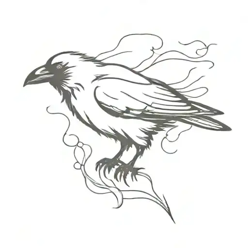 Crow In Smoke Rising