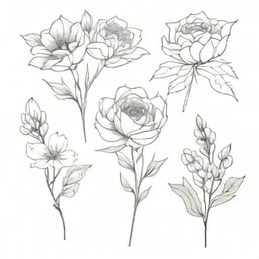 July And November Birth Flower Bouquet