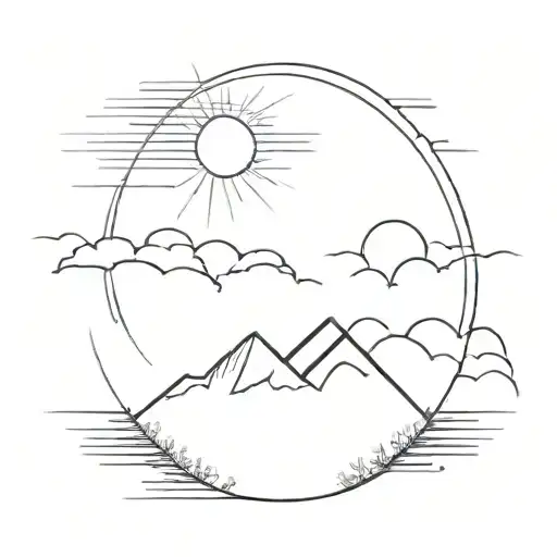 Sunset Sunrise On Top Of Each Other