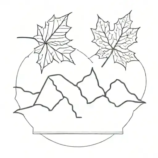 Mountains In Maple Leaf