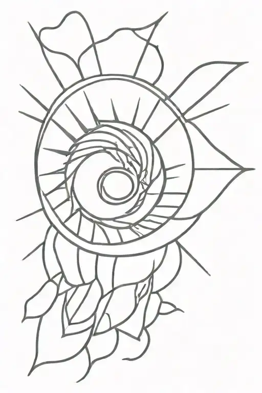 Women's Strength Symbol With A Sun
