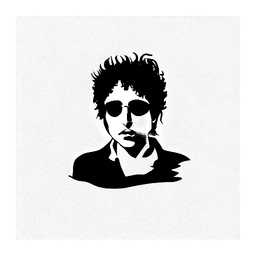 Black And White Bob Dylan Symbol
