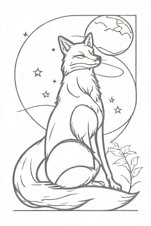 Fox And Moon