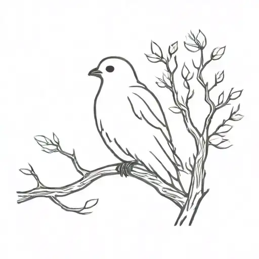 Ghost On Tree Branch