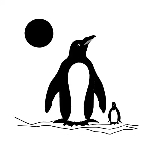 3 Men And A Penguin Sat On A Sofa