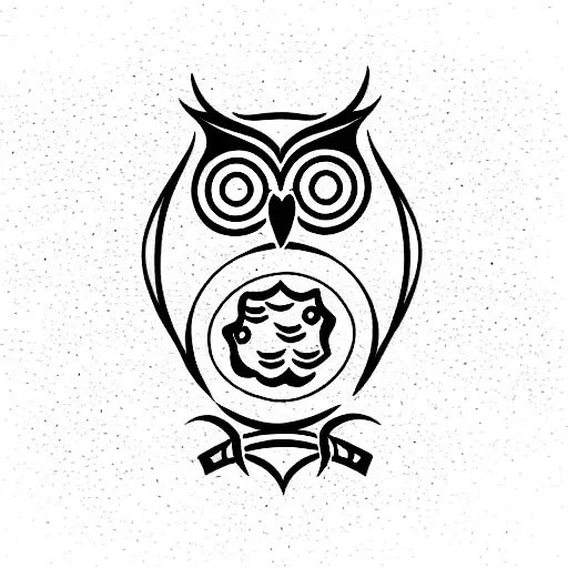Owl With Notice Symbols