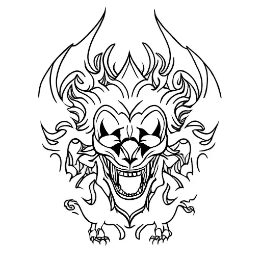Skull Dragon Lion
