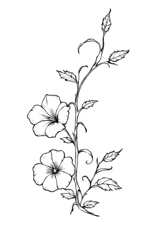 Single Vine Of Morning Glory