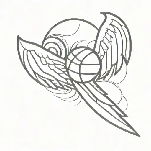 Basketball With Angel Wings
