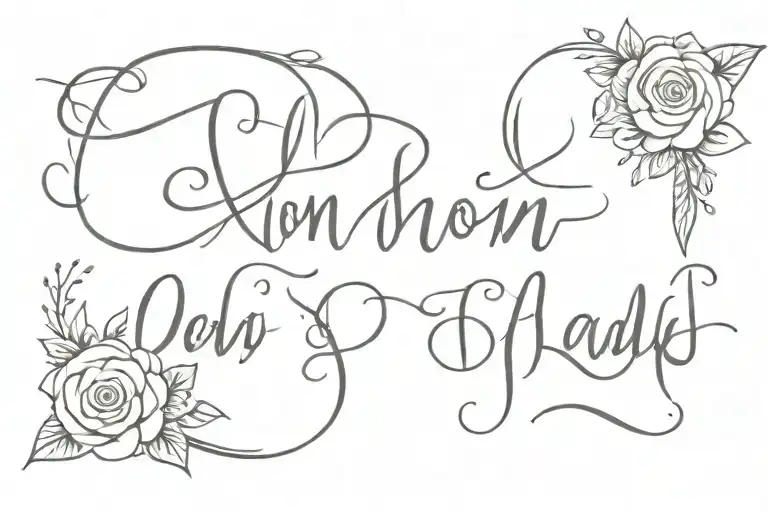 Mom Dad Name Written