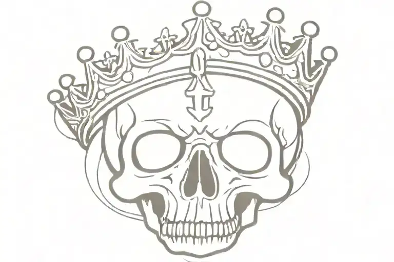 Mini Skull With Crown