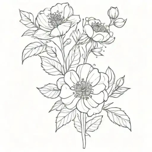 September October April Birth Flower Bouquet