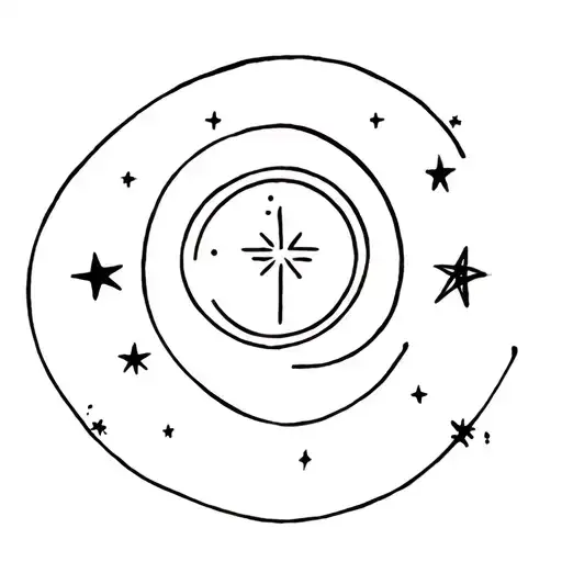 Virgo With Stars Surrounding